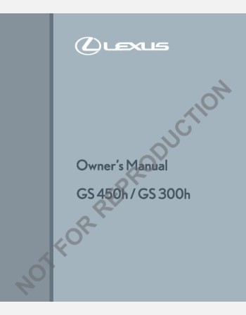 lexus gs 300h & gs 450h 2015 2016& 2017 owners manual